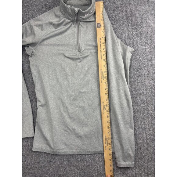 Nike Pro Combat Pullover Mens Large Gray 1/4 Zip Dri-FIT Fitted Shirt Top - Picture 4 of 7